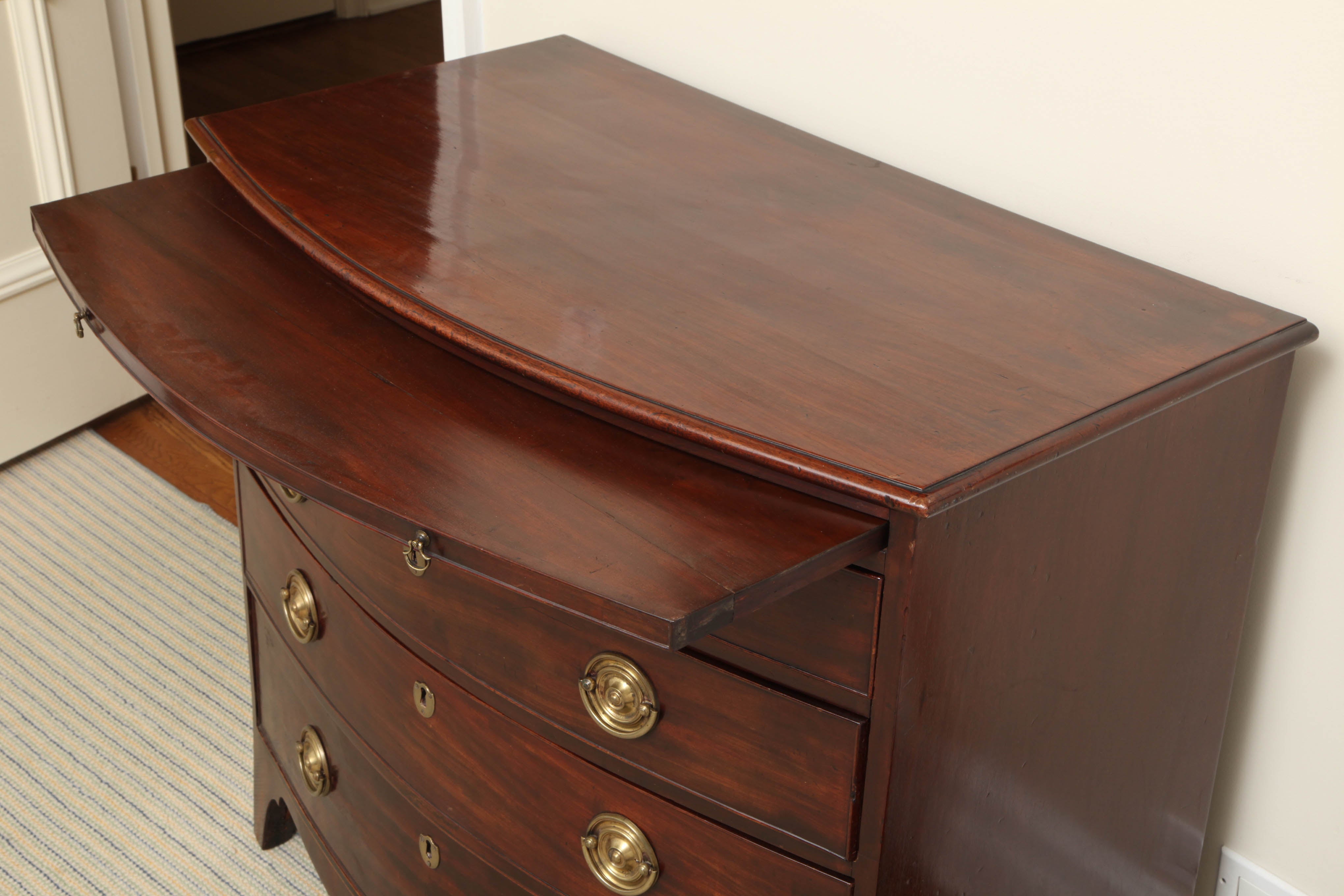 bow fronted chest of drawers