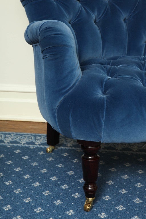 George Smith Velvet Tufted Armchair