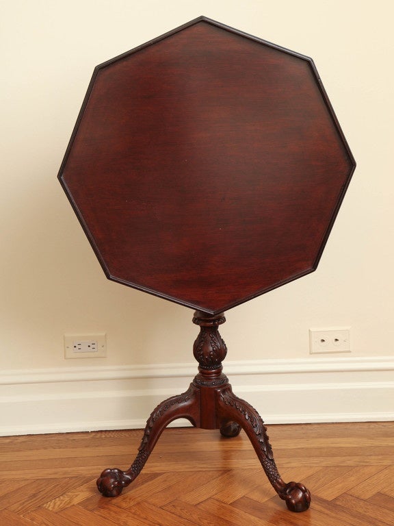 Chippendale Style Mahogany Tripod Table 3