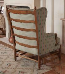 Pair of Late 19th Century French Provincial Upholstered Wing Chairs