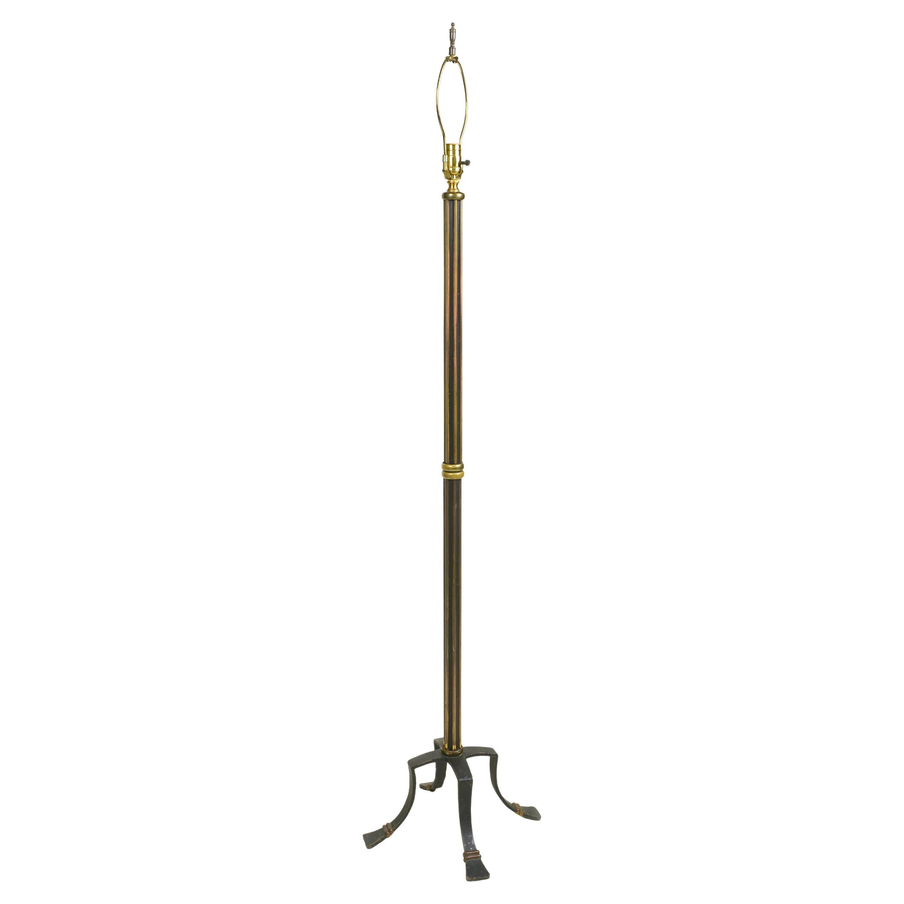 Lampadaire en fer et en vermeil