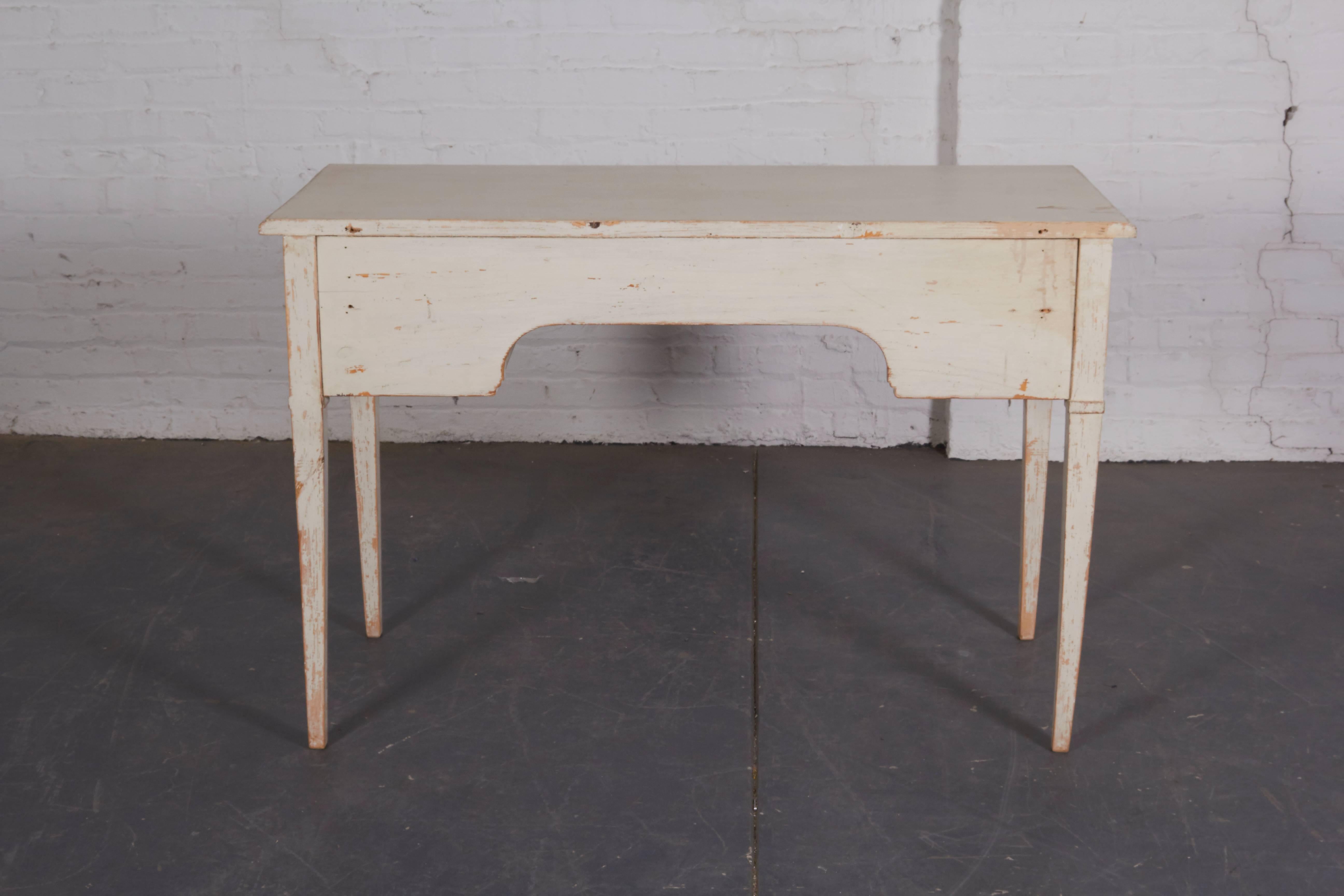 European Directoire Style White-Painted Writing Table