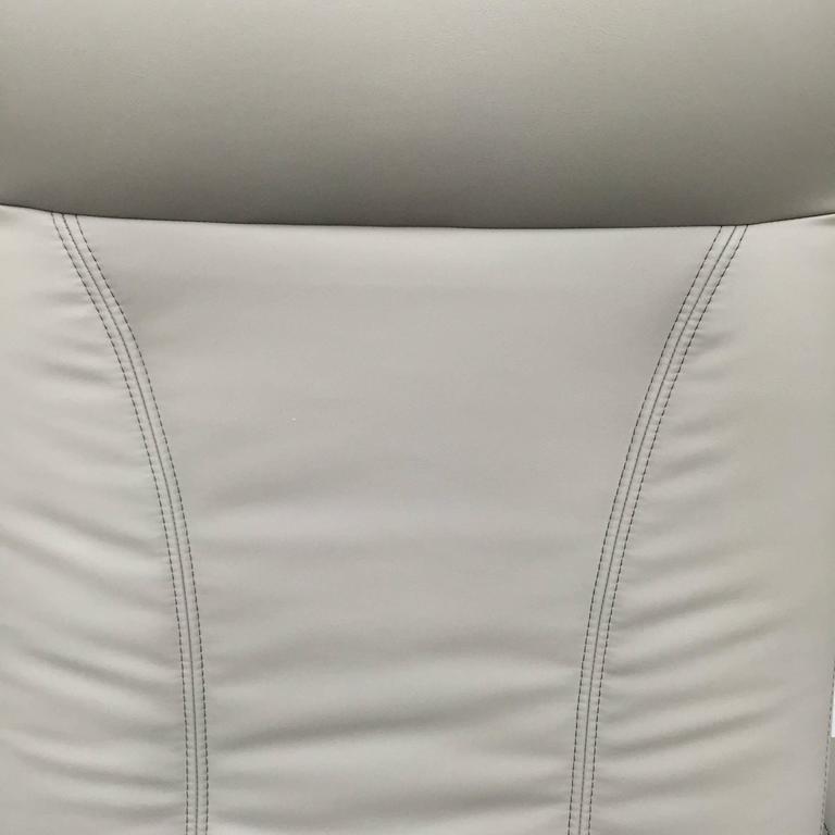 Set of Six Cineak Leather Media Chairs For Sale at 1stDibs