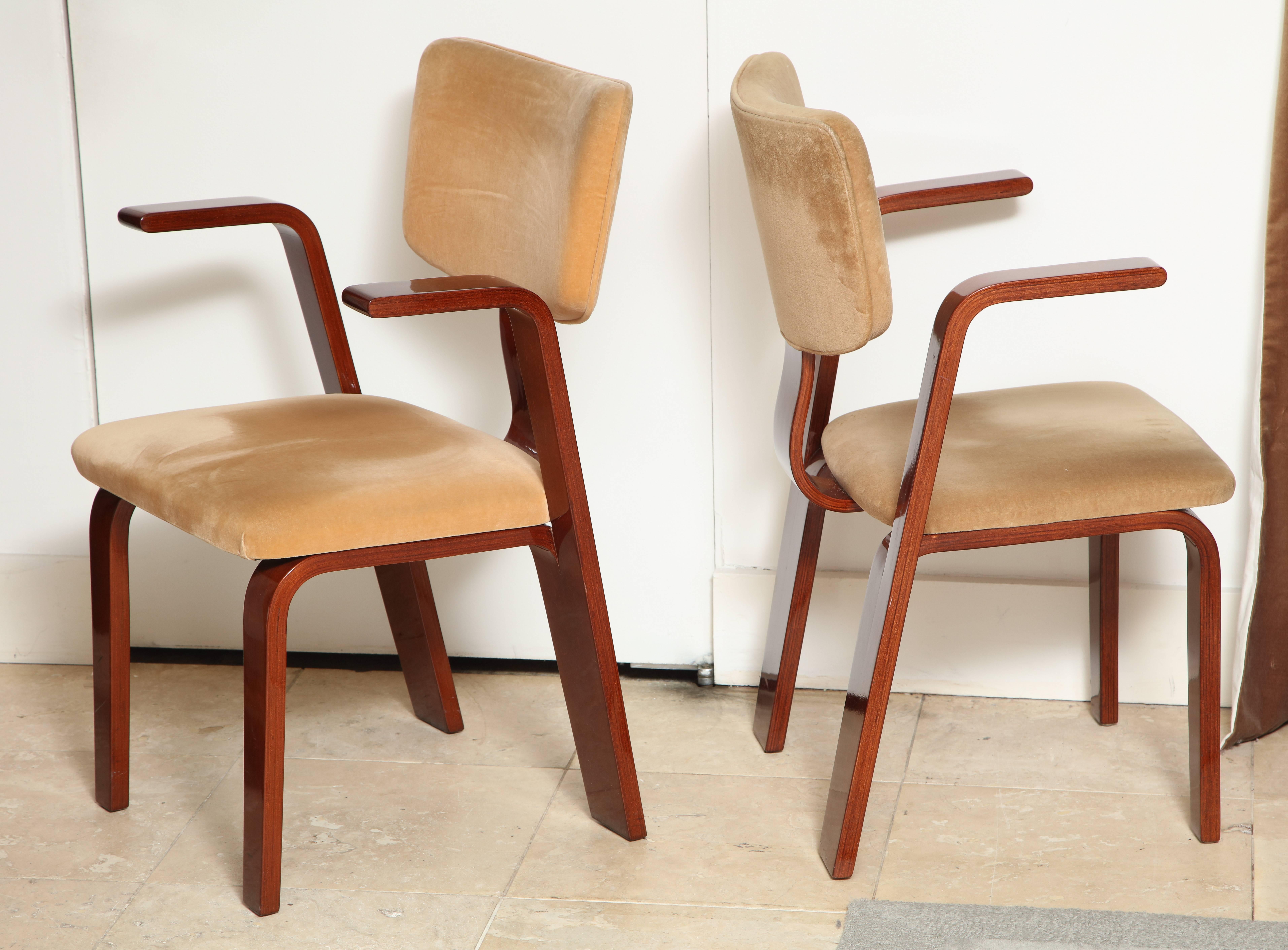 Set of Four Bentwood Modernist Armchairs 2