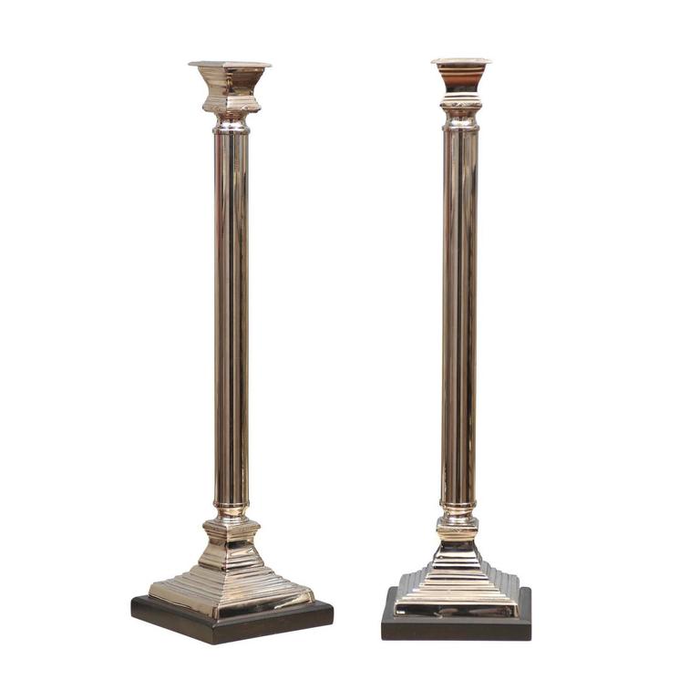 Extra Tall Silver Candlesticks For Sale at 1stdibs