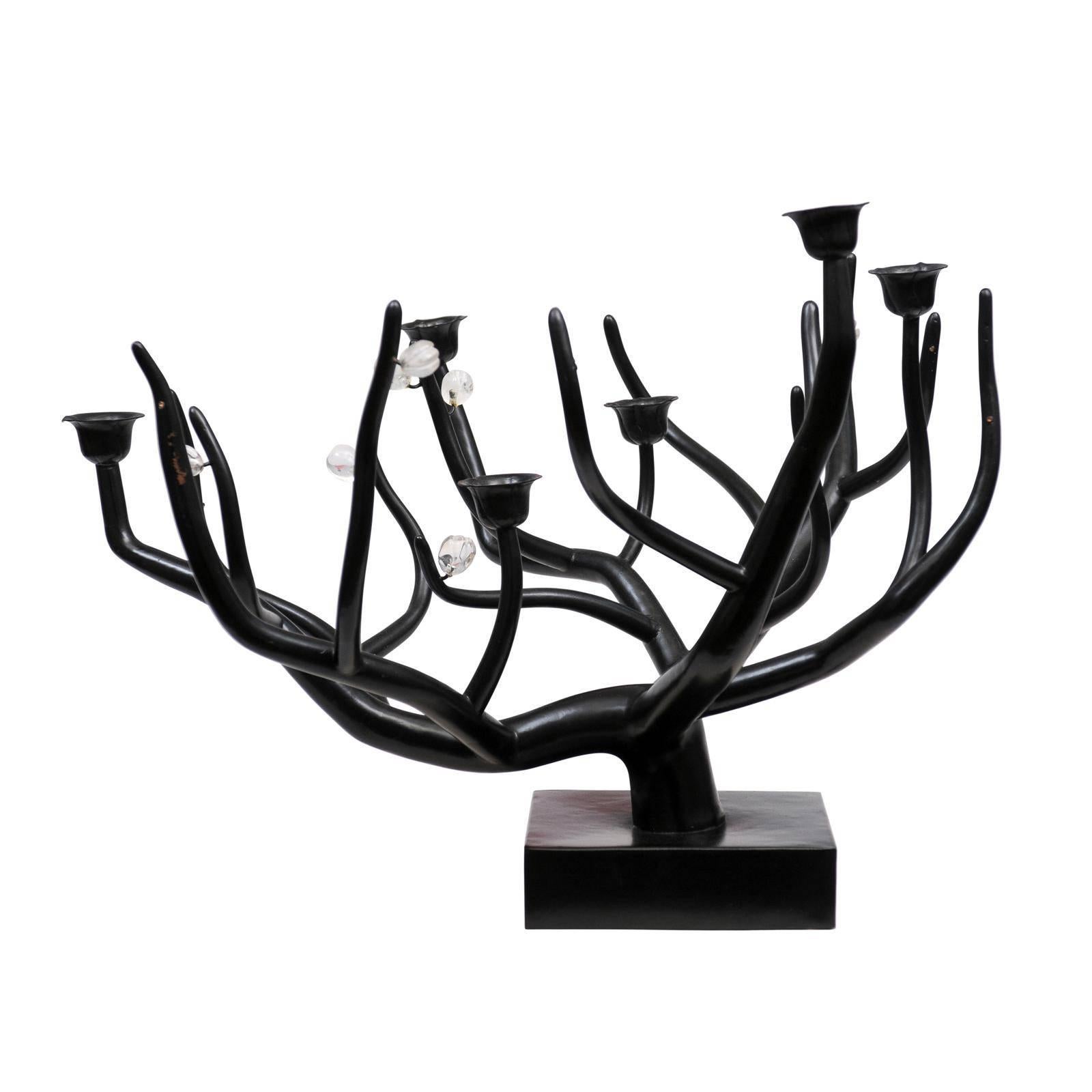 Iron Treebranch Candlestick Holder For Sale
