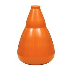 Robert Kuo Pear Shape Vase in Persimmon
