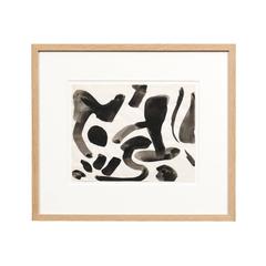 Jacques Nestle, Original Black and White Artwork in Walnut Frame 6