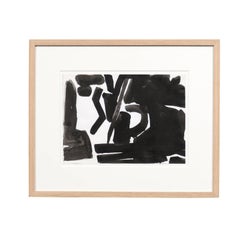 Jacques Nestle, Original Black and White Artwork in Walnut Frame