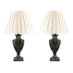 Pair of Porphyry Table Lamps