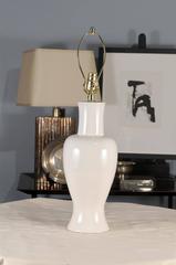 Sung Lamp w/white "crackle" glaze.