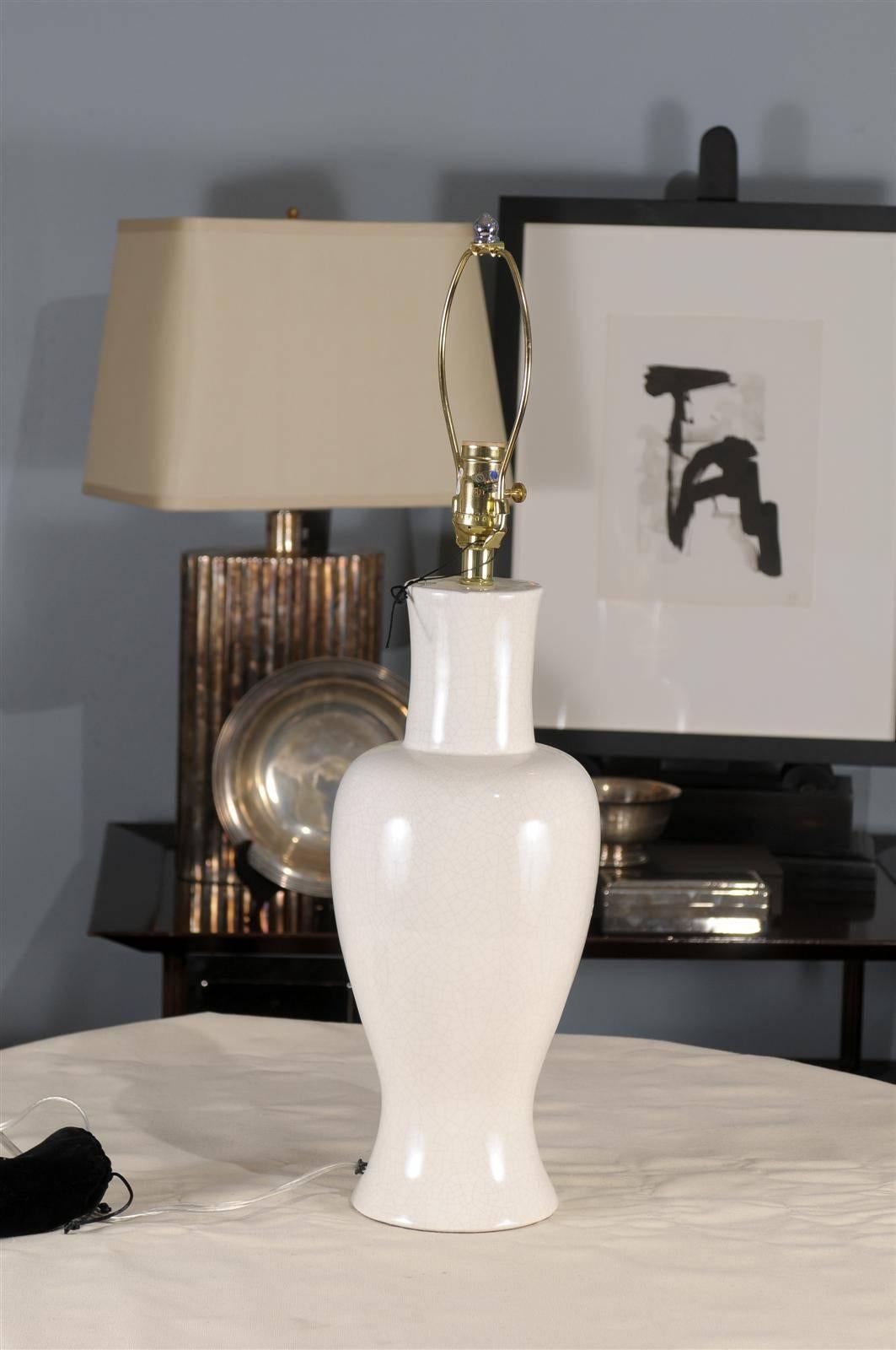 Ceramic Sung Lamp w/white 