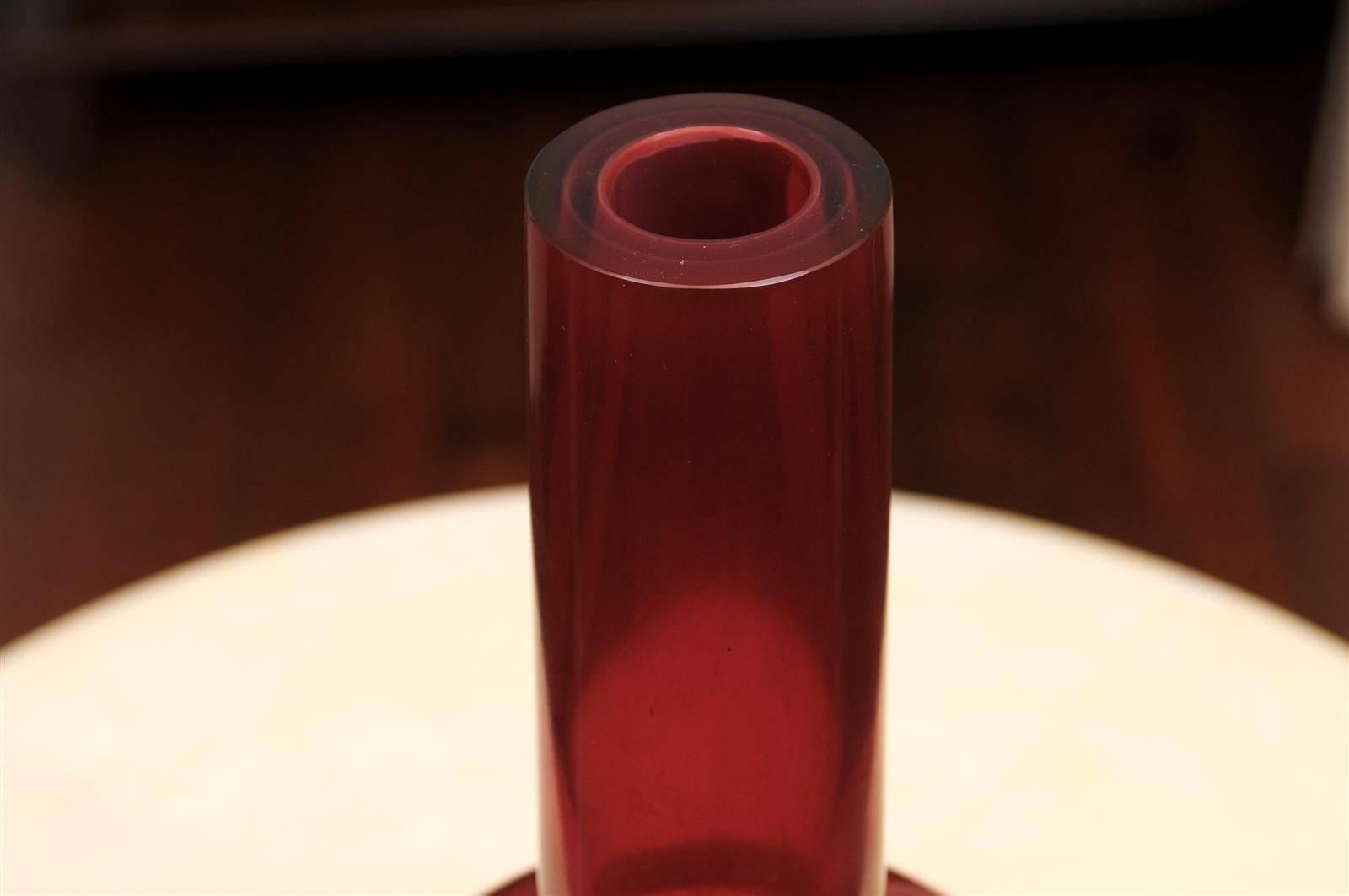 Peking Gourd Vase, Translucent Red by Robert Kuo 2