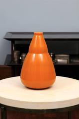 Robert Kuo Pear Shape Vase in Persimmon