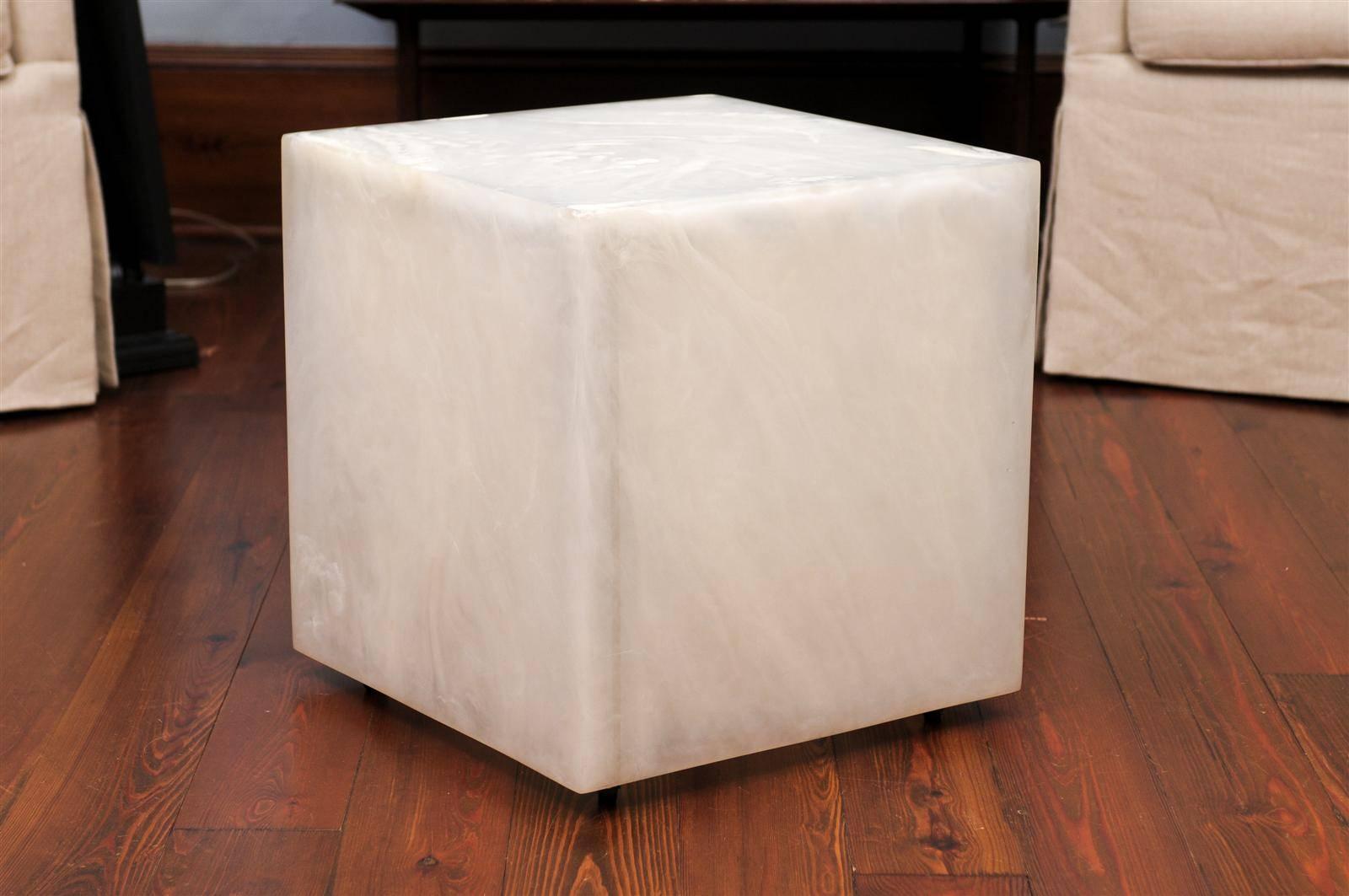 Mounted on castors, they tuck
neatly under tables and double as casual seating. Martha Sturdy resin is non-porous, scratch resistant and withstands
abuse better than glass and wood.