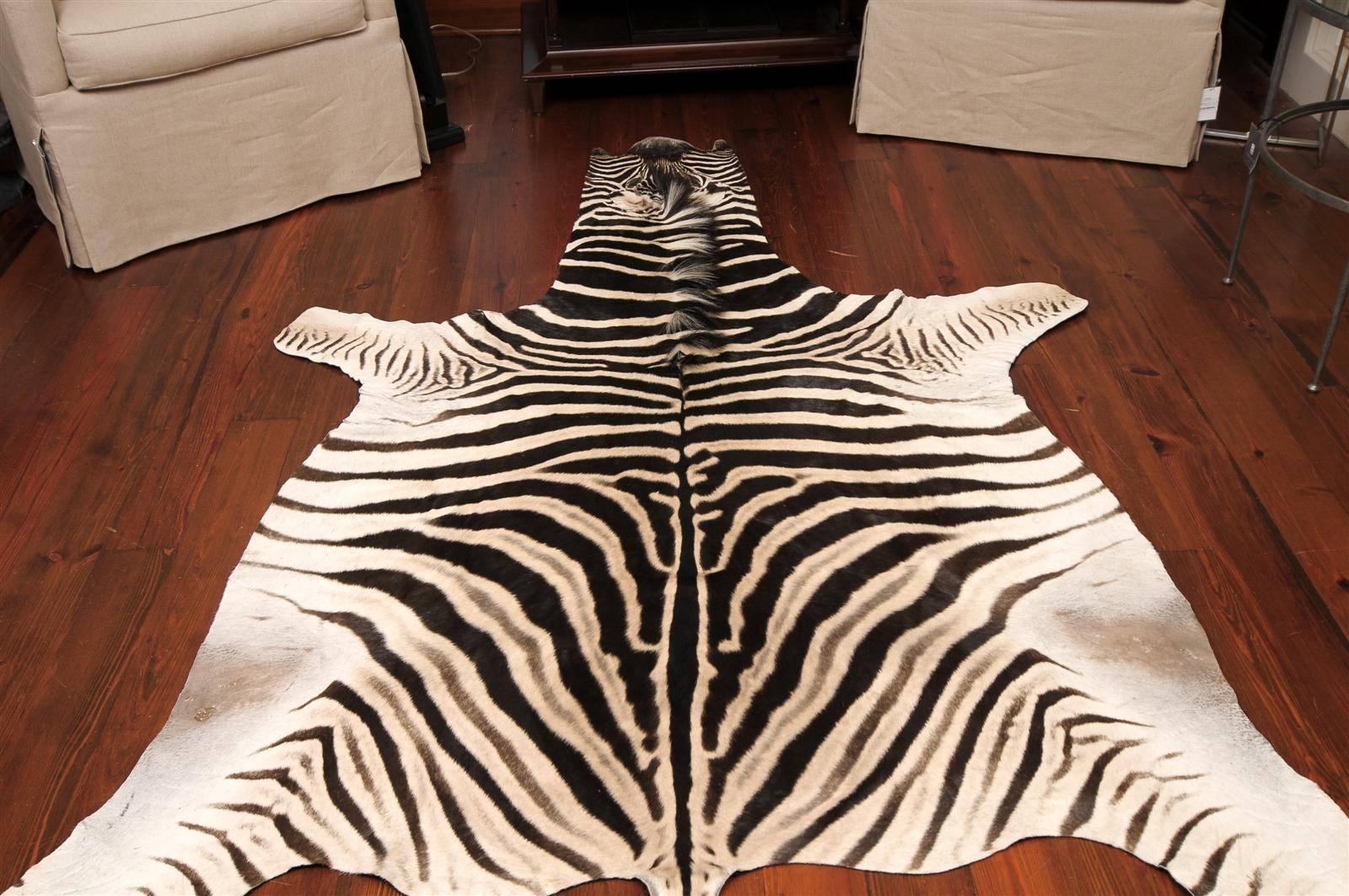 Authentic Zebra Skin Rug 2