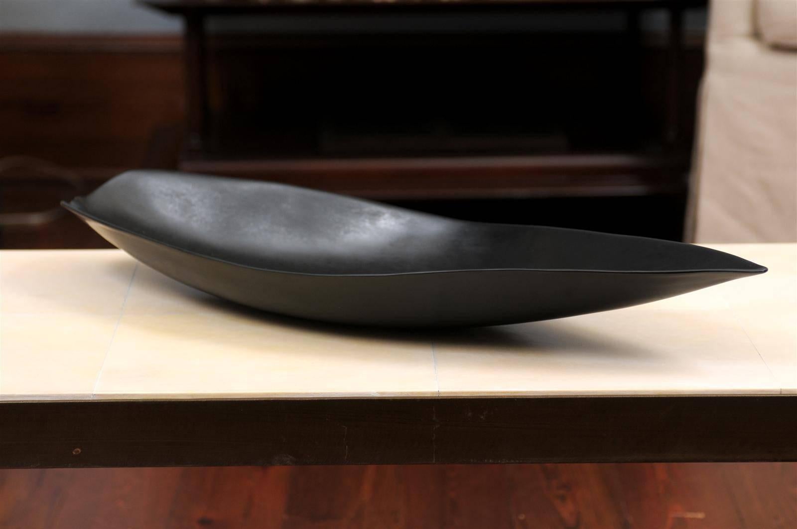 Black leaf lacquered tray Robert Kuo. Damaged slightly and has a chip in the corner/side.