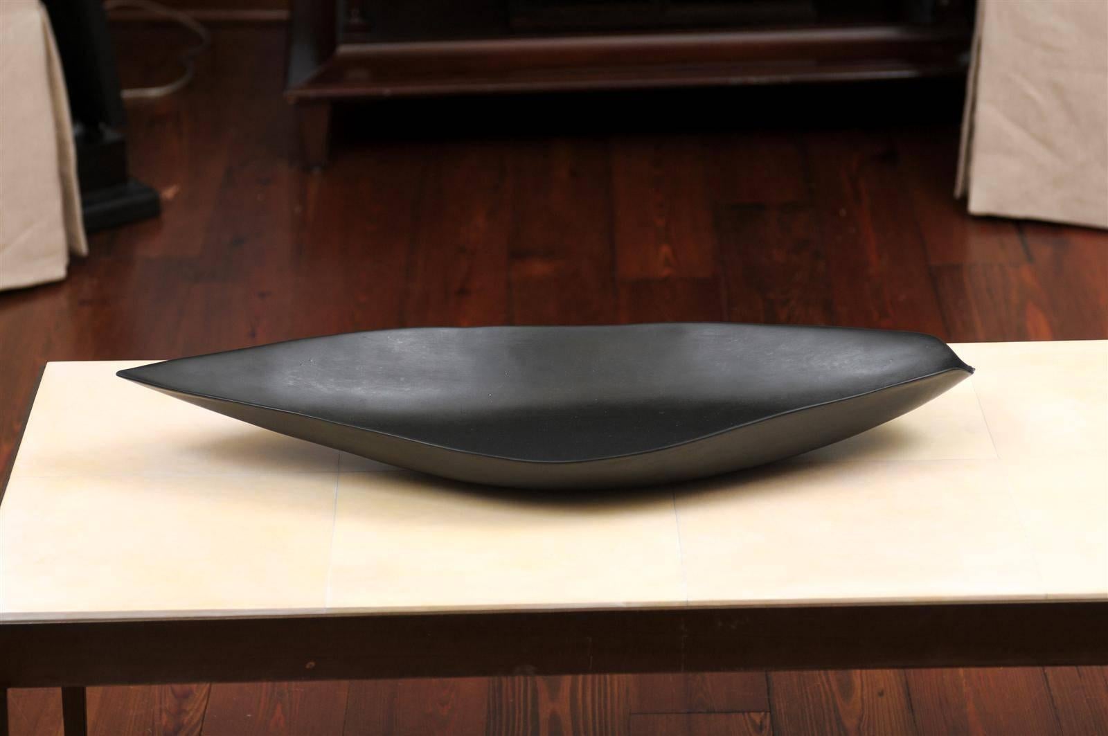Black Leaf Lacquered Tray by Robert Kuo 4