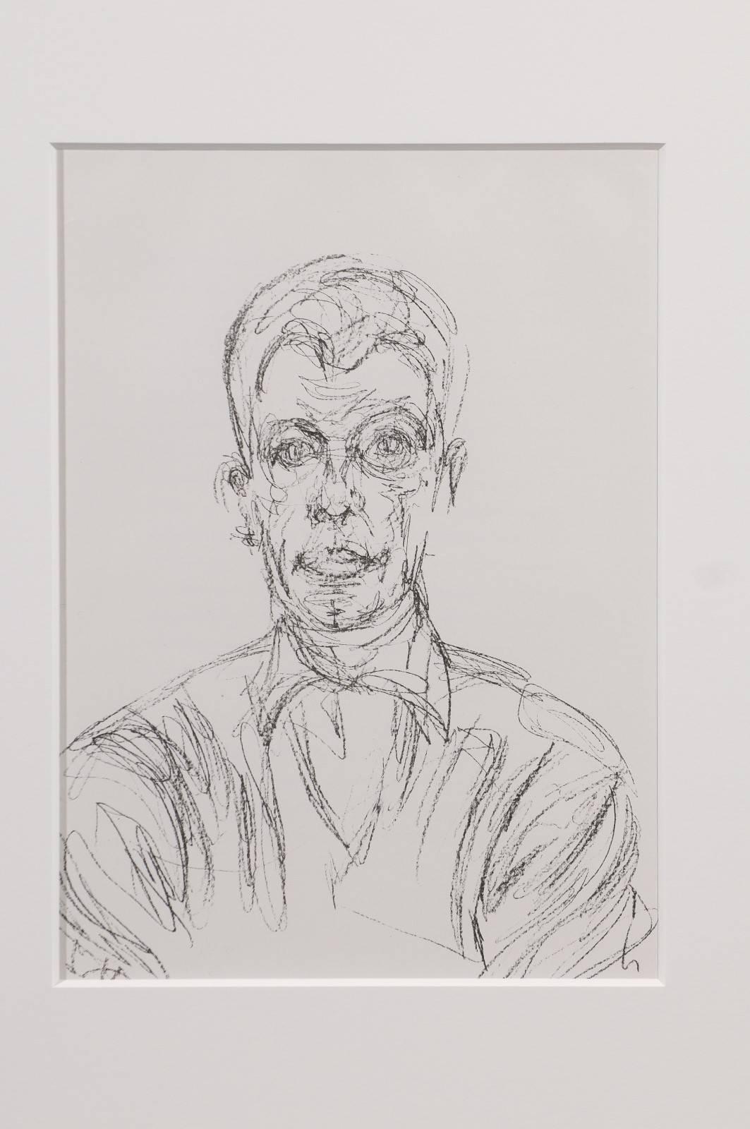 Alberto Giacometti Self Portrait Lithograph 2