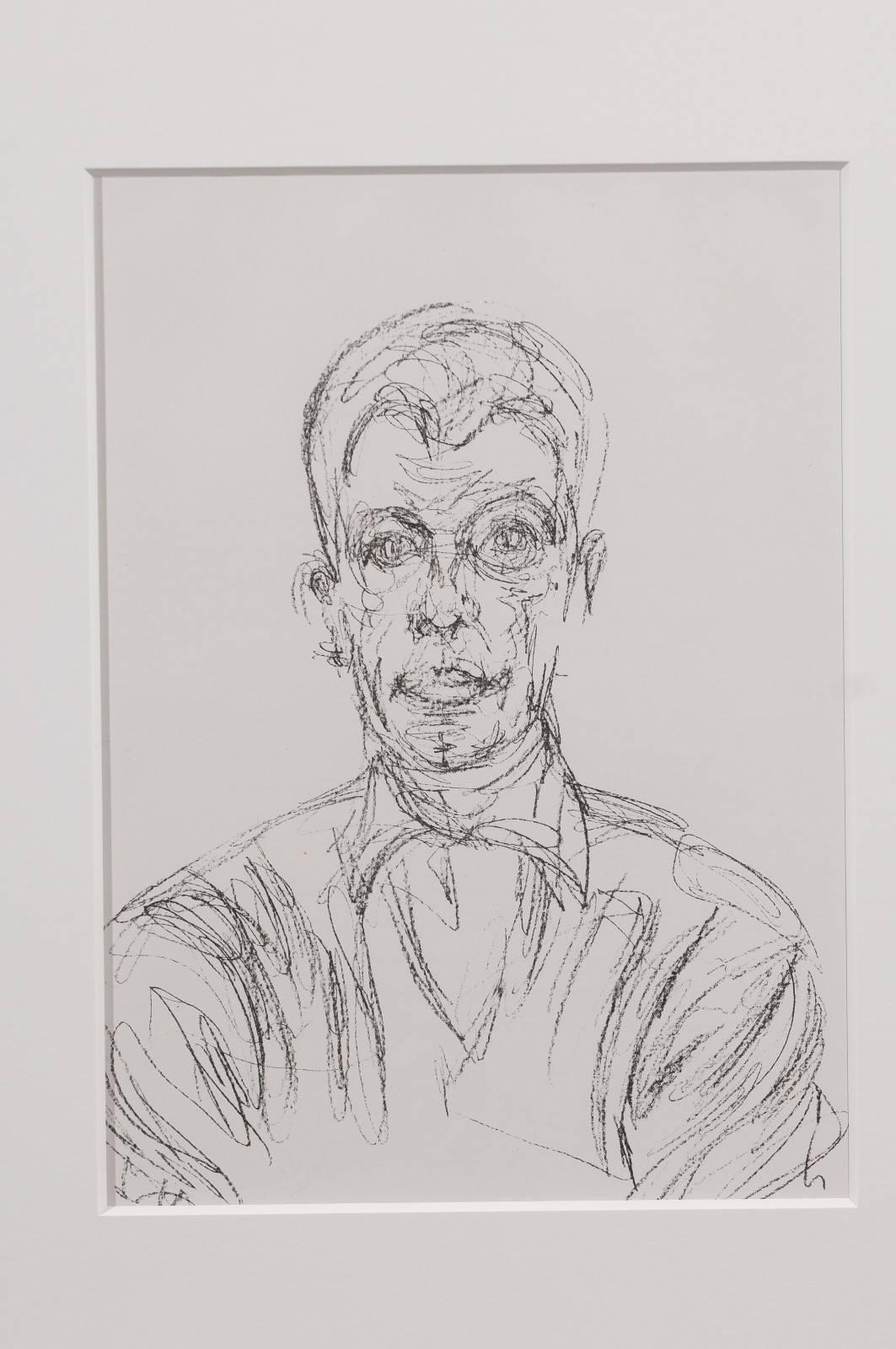 Alberto Giacometti Self Portrait Lithograph 3