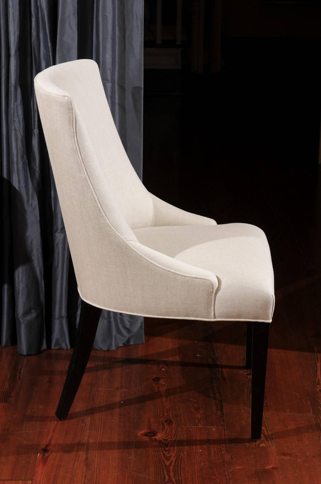 Contemporary Curved Back Chair In Excellent Condition For Sale In Atlanta, GA