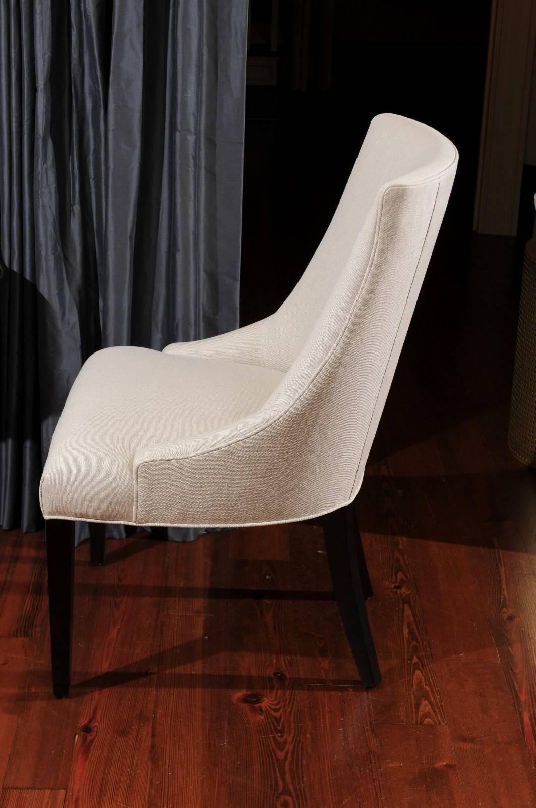 Contemporary Curved Back Chair For Sale 1