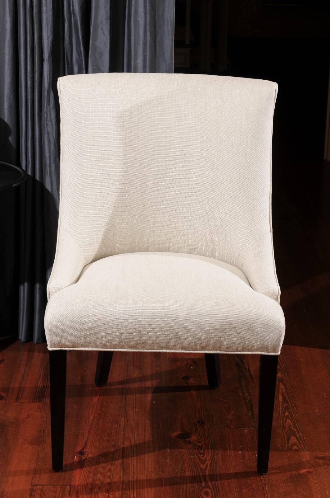 Contemporary Curved Back Chair For Sale 2