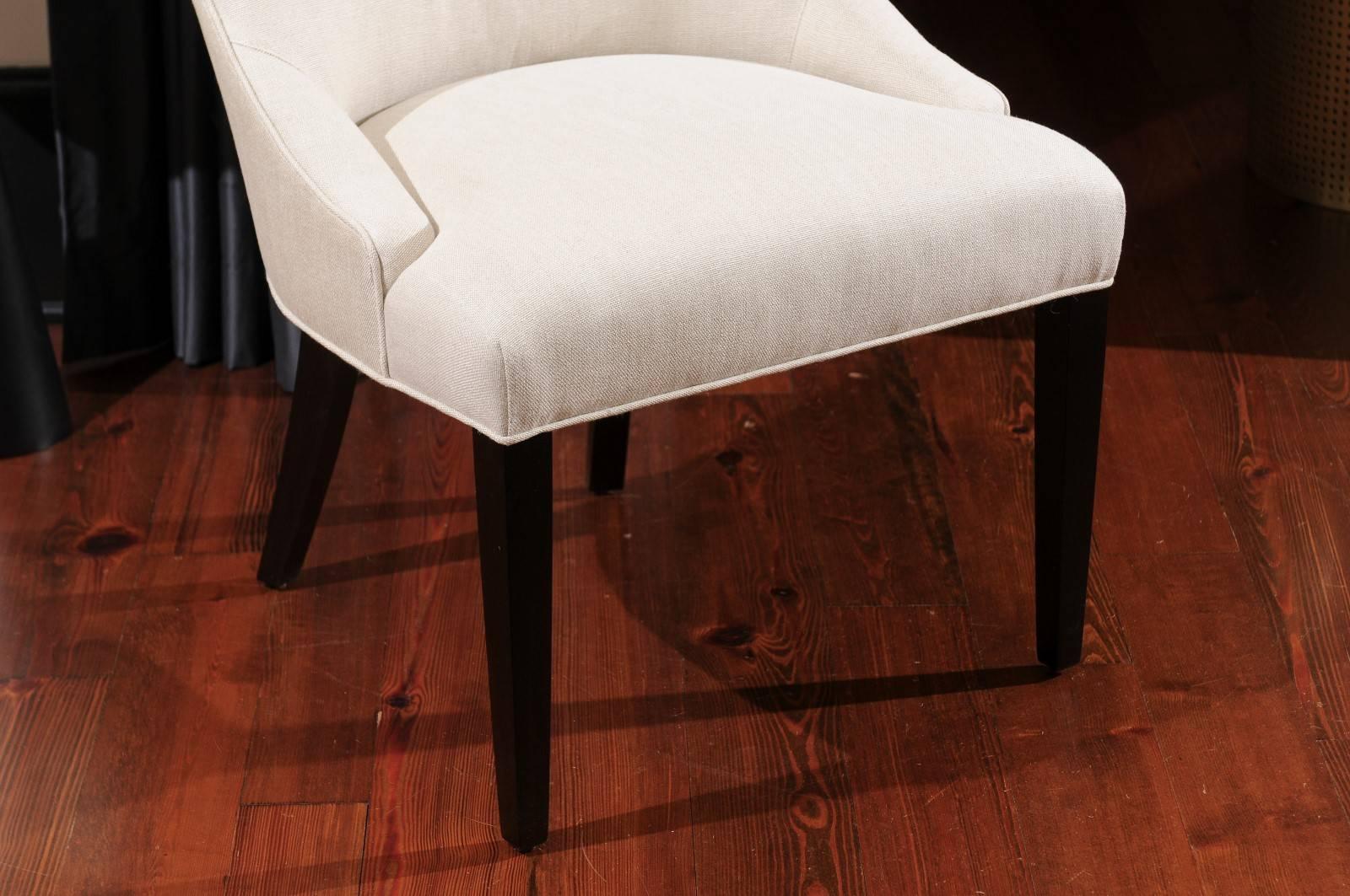 Contemporary Curved Back Chair For Sale 3