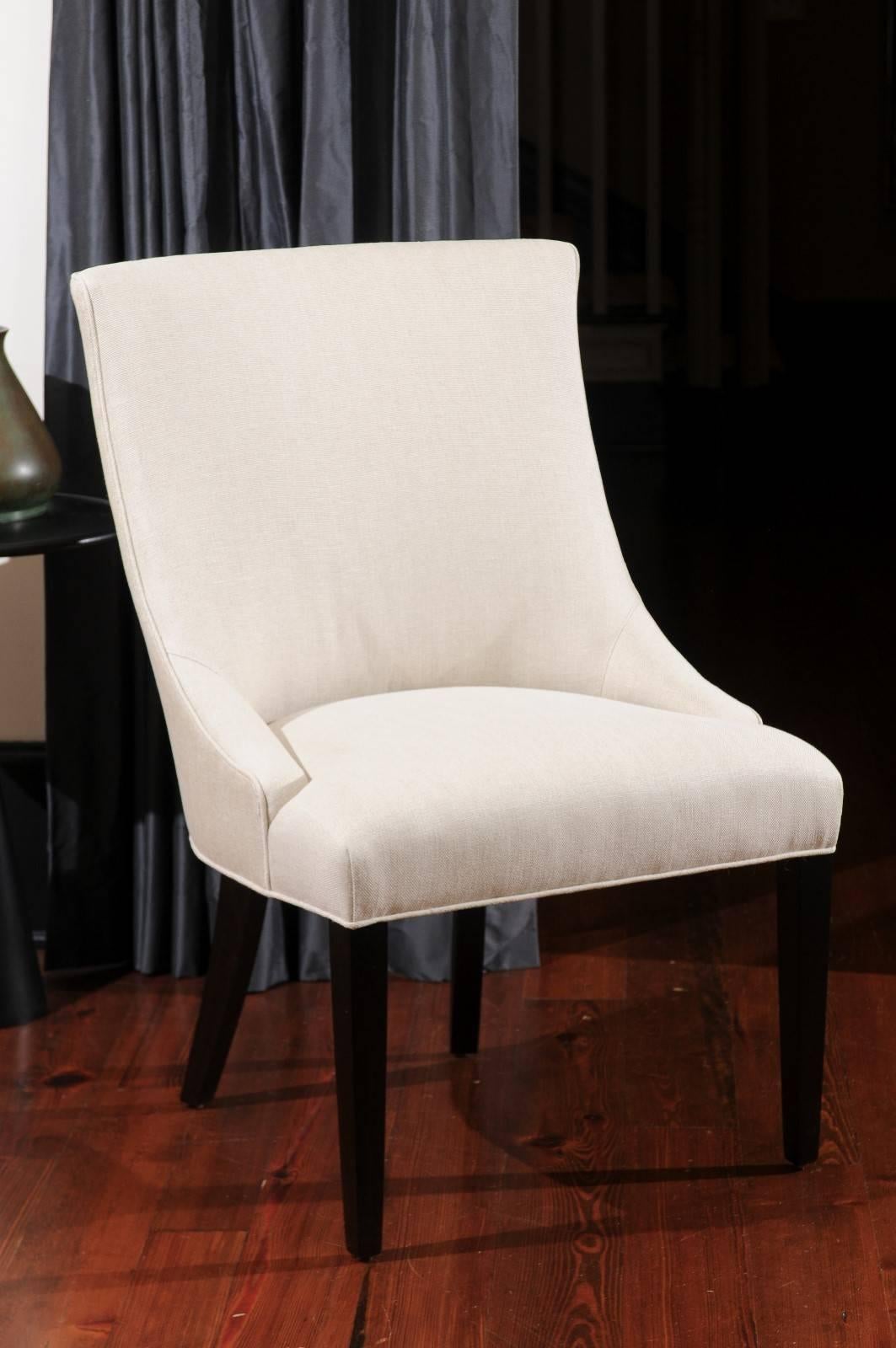 Contemporary Curved Back Chair For Sale 6
