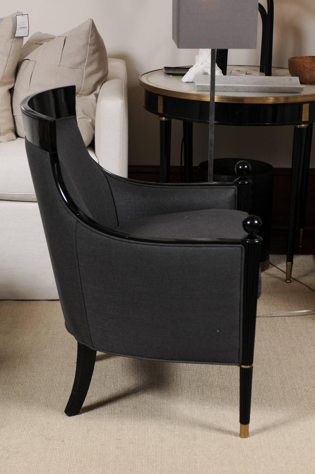 Art Deco Ebonized Club Chair 2