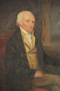 Late 18th Century Oil on Board Portrait of a Gentleman