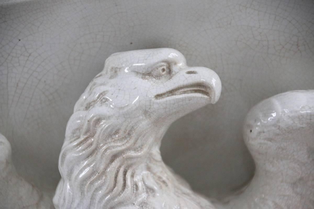 Pair of 19th Century Porcelain Eagle Form Wall Shelves For Sale 1