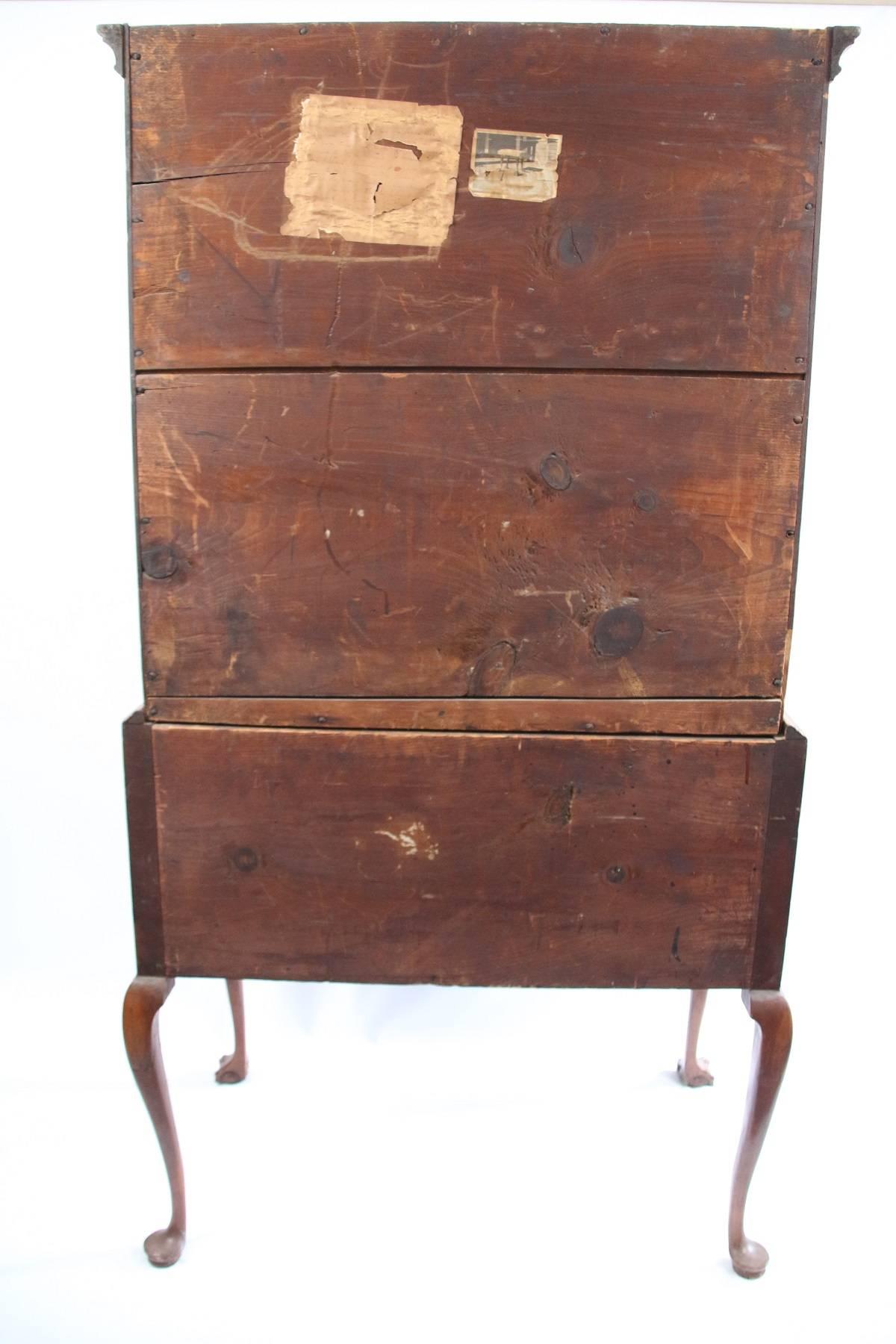 18th Century Connecticut Queen Anne Cherry Highboy For Sale 1