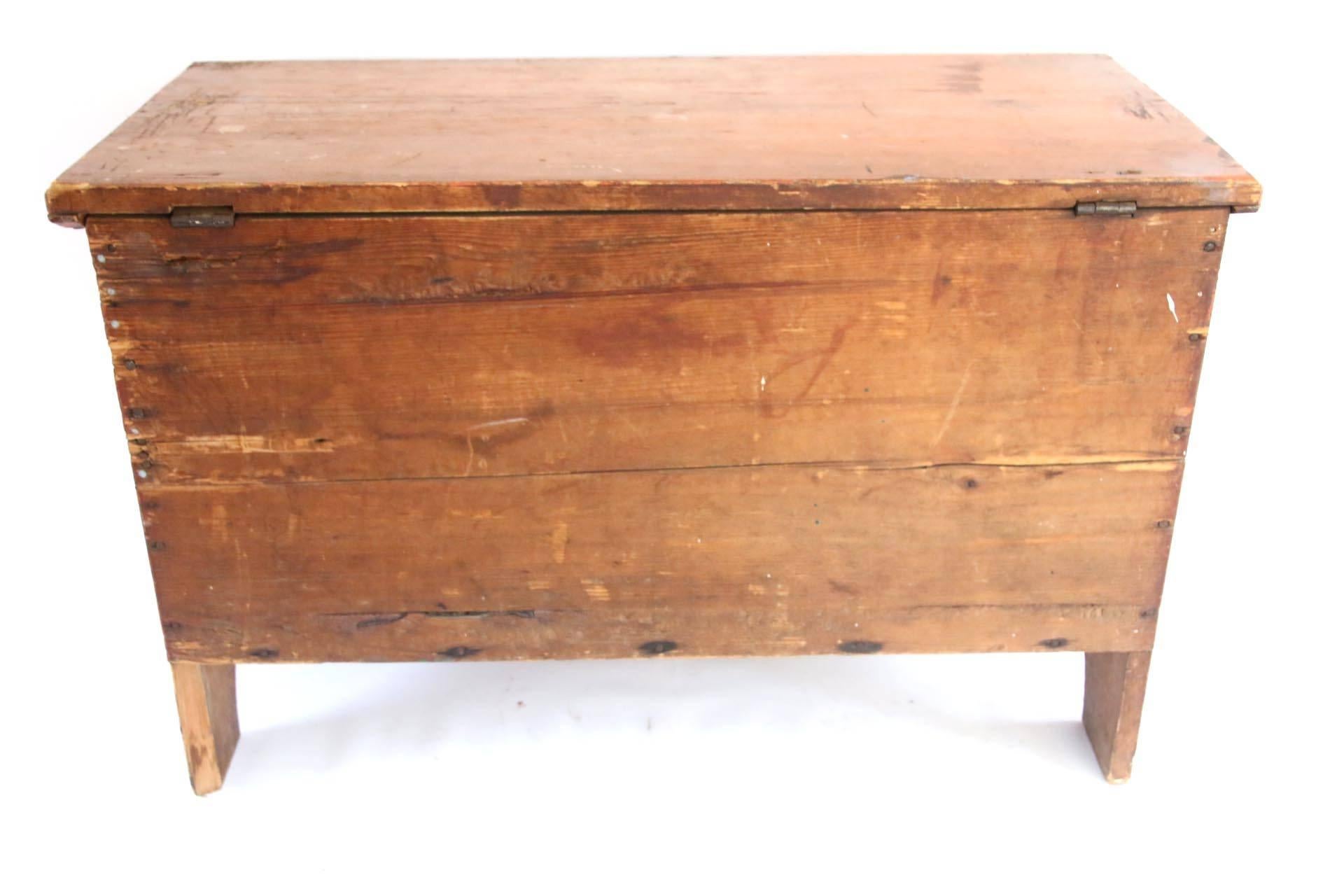Early 19th Century Child's Painted Blanket Chest For Sale 3