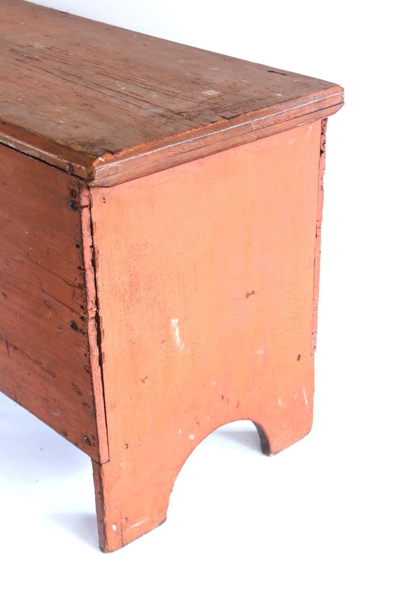 Early 19th Century Child's Painted Blanket Chest For Sale 1