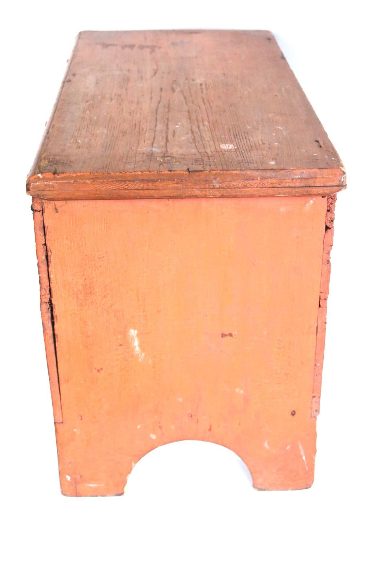 Early 19th Century Child's Painted Blanket Chest For Sale 2