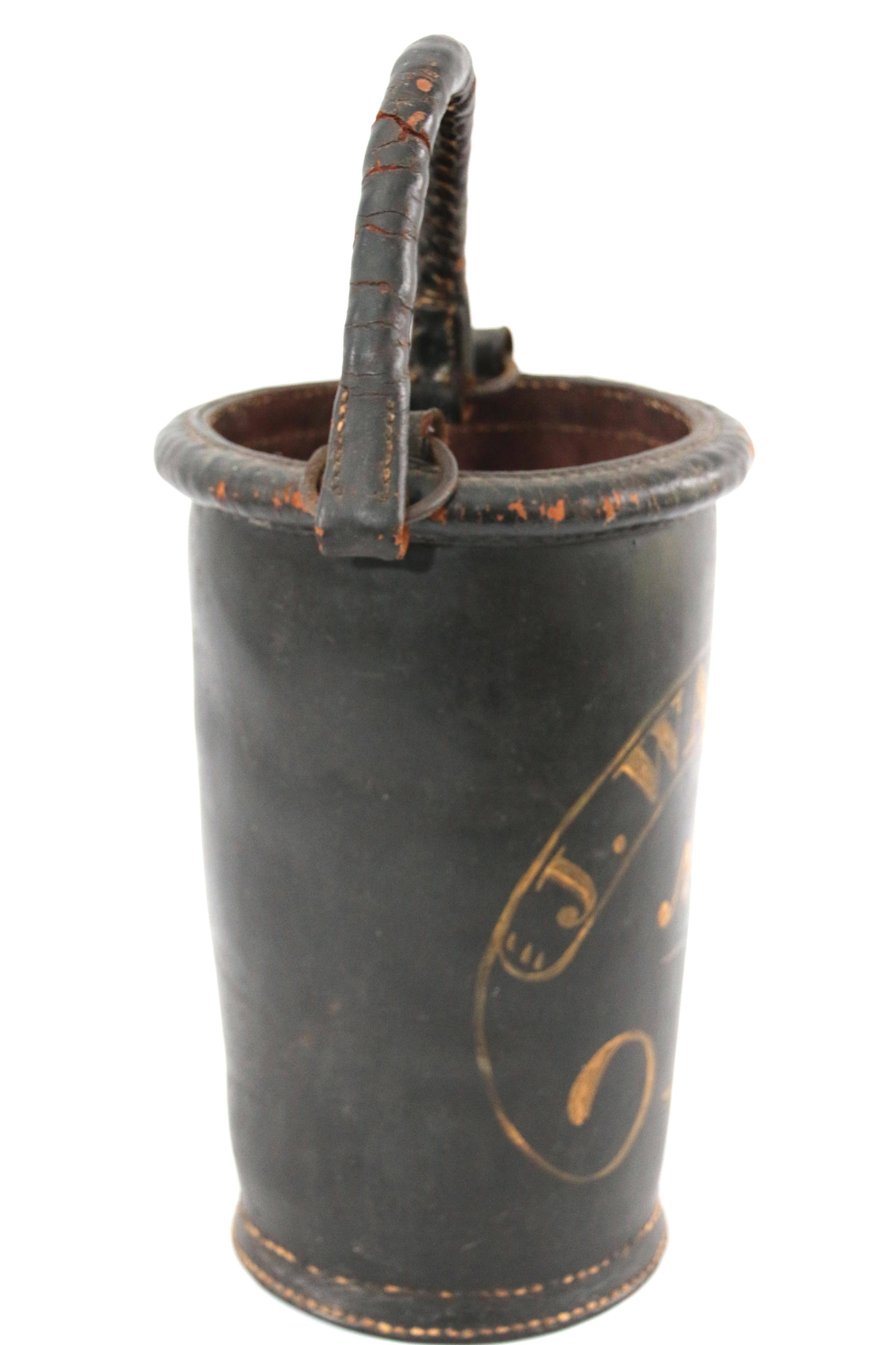 Early 19th Century Leather Fire Bucket 3