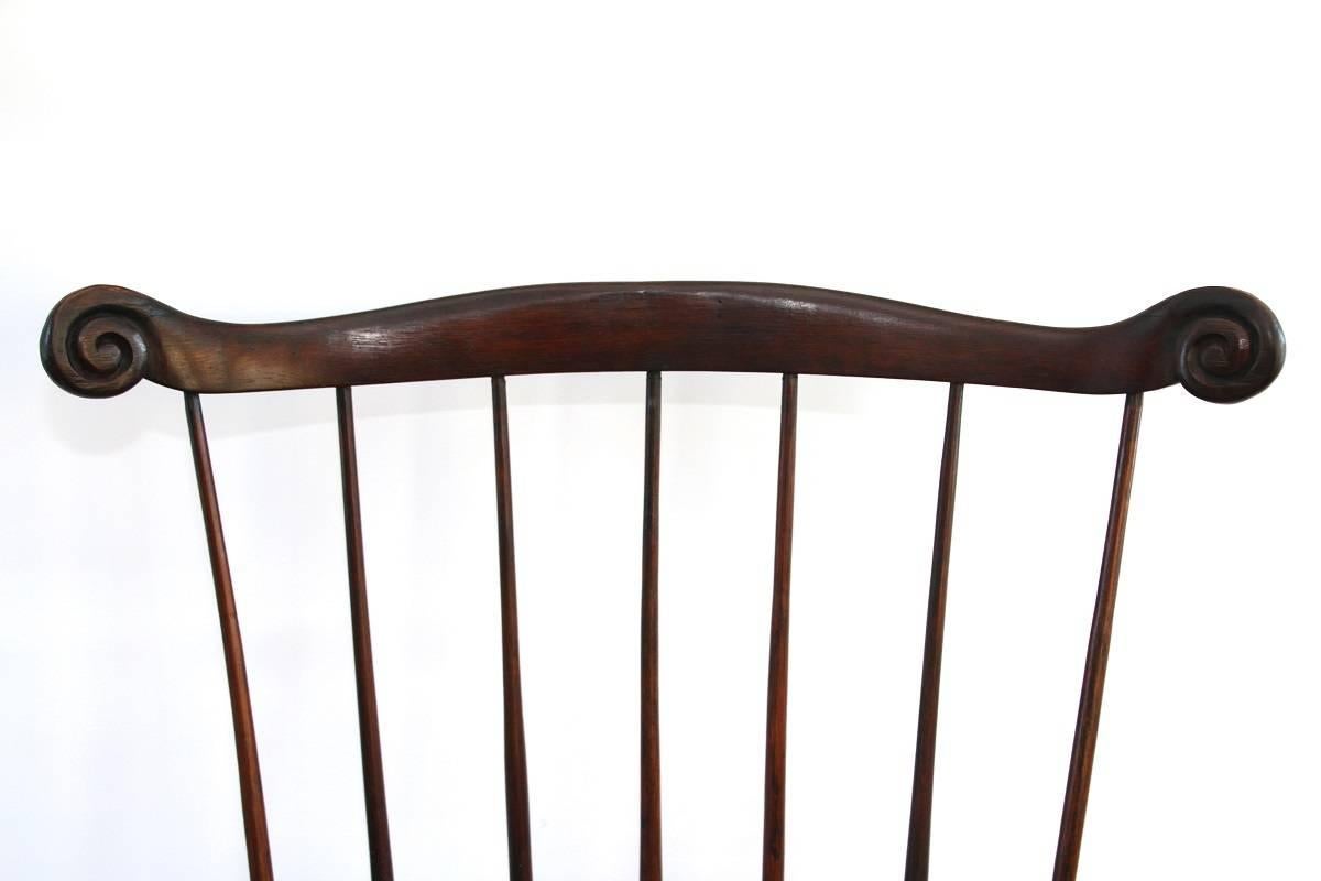 18th Century New York Comb Back Writing Arm Windsor Chair For Sale 2