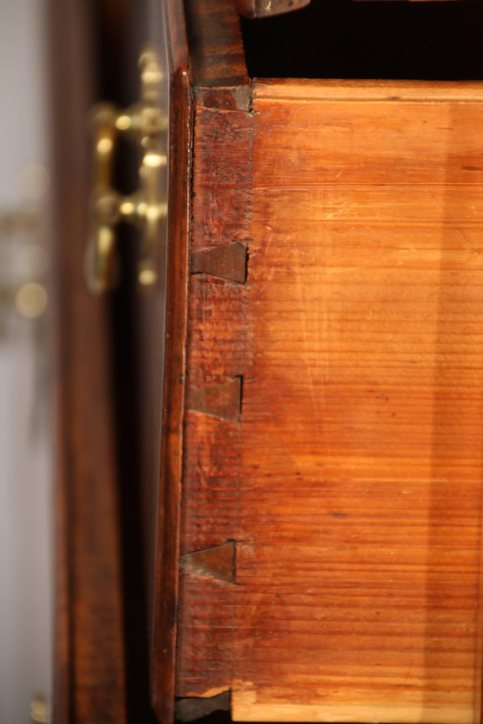 18th Century New England Queen Anne Tiger Maple Highboy 4