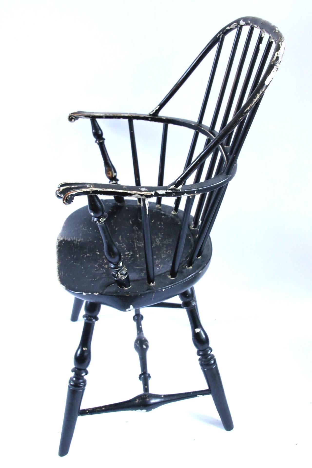 18th Century Pennsylvania Knuckle Arm Windsor Chair 1