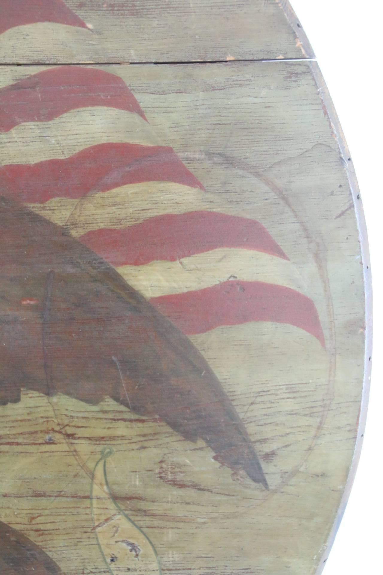 Patriotic 19th Century American Eagle and Flag Pine Wall Plaque 2