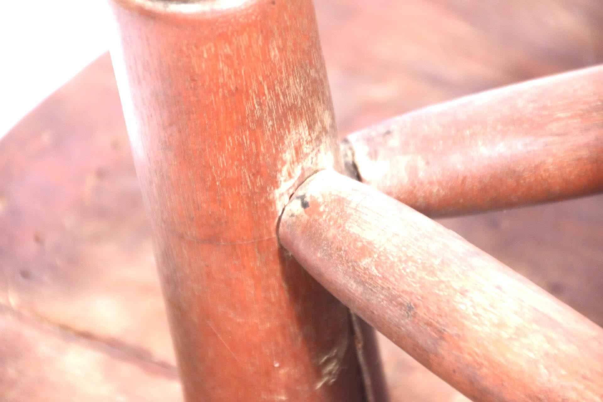 American 18th Century Red Painted Pennsylvania Windsor Table For Sale
