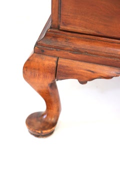 18th Century New England Cherry Carved Fall Front Desk
