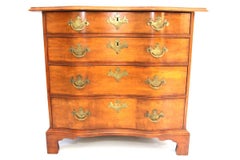 Diminutive Massachusetts Chippendale Reverse Serpentine Chest of Drawers