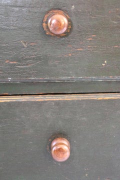 18th Century New England Green Painted Blanket Chest