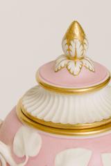 Pair of Pink and Gold Old Paris Porcelain Urns