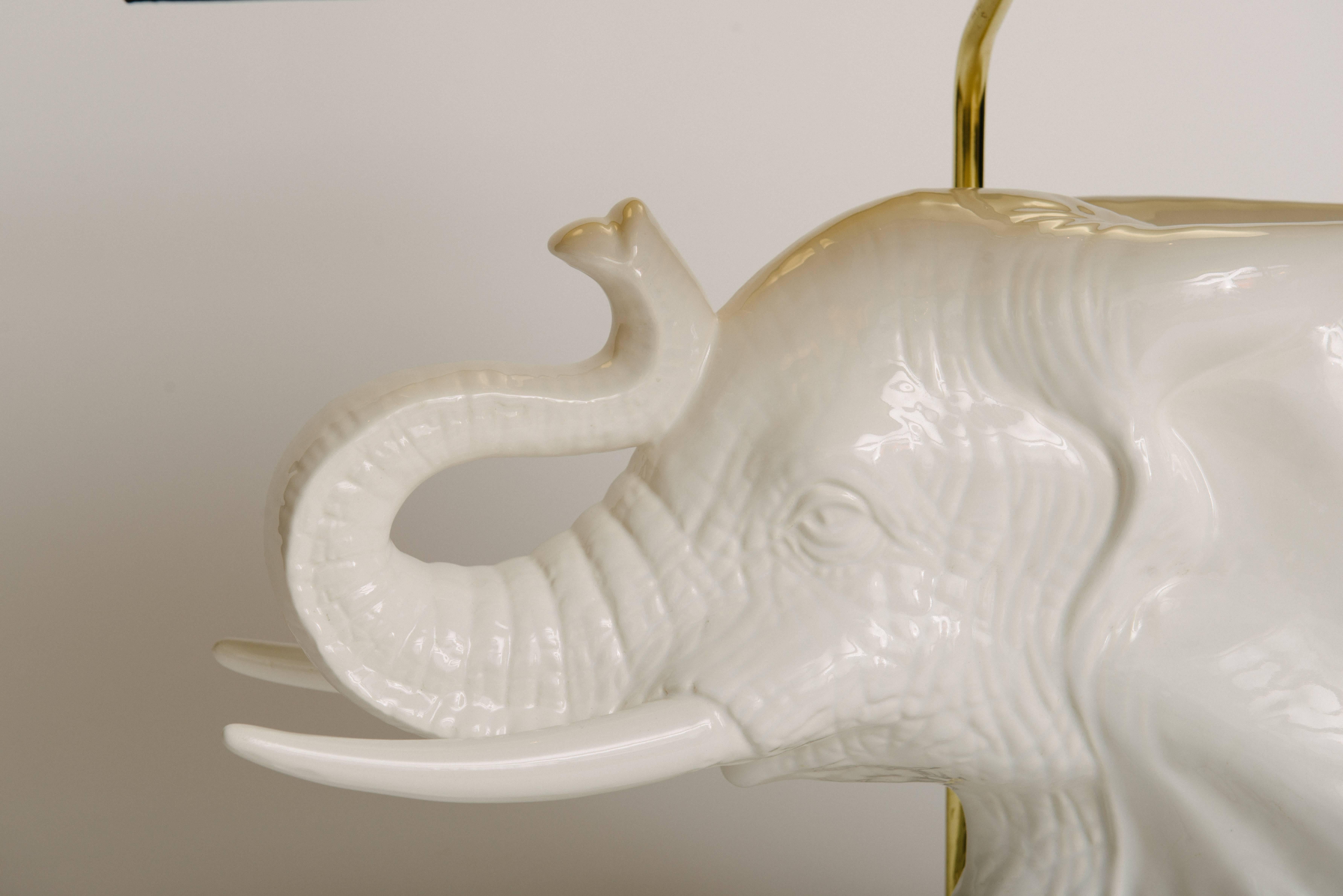 vintage ceramic elephant lamp