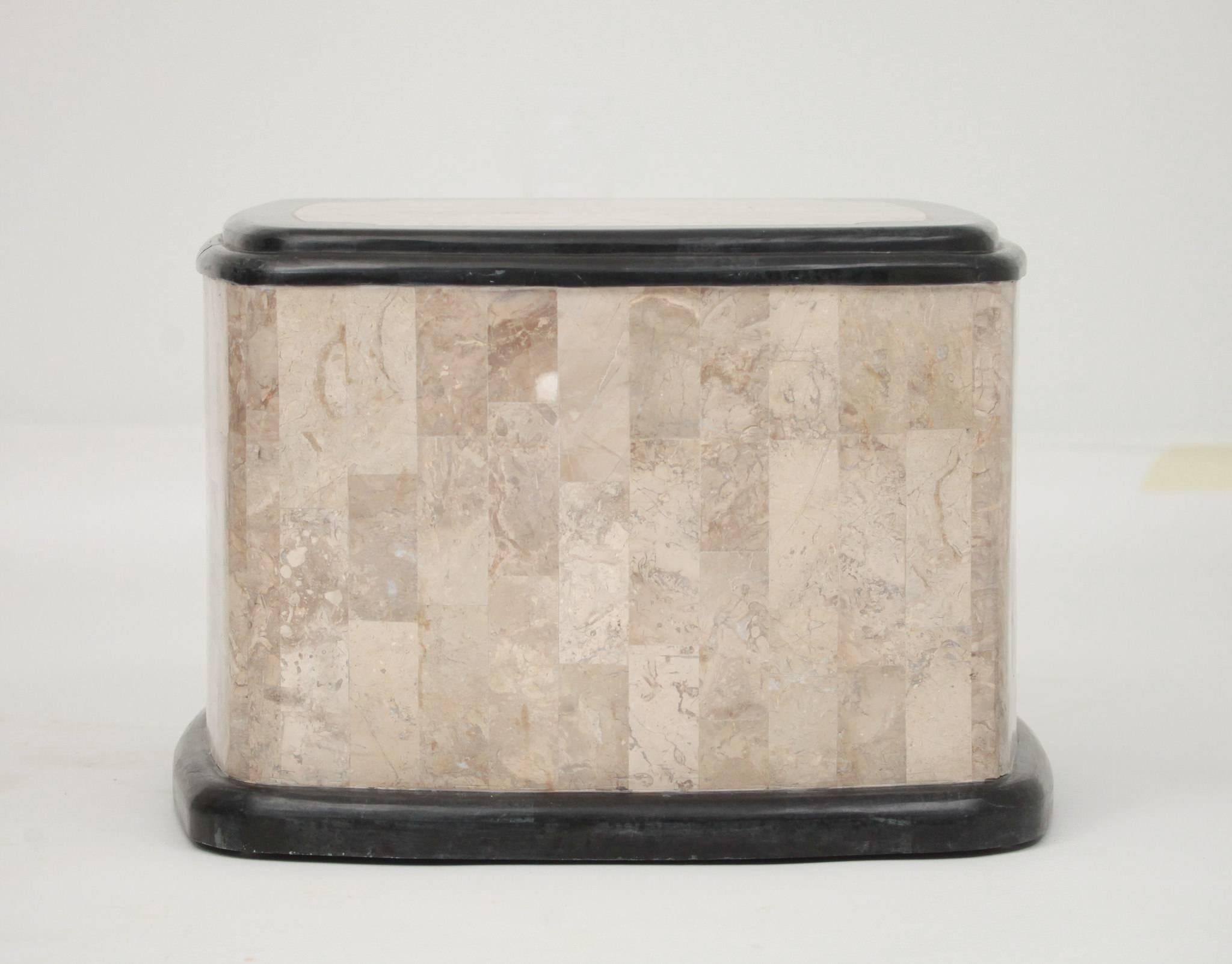 Tessellated Stone and Marble Occasional Table For Sale 1