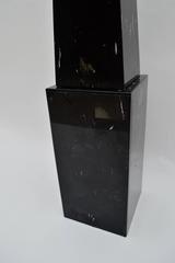 Pair of Black Marble Floor Obelisks
