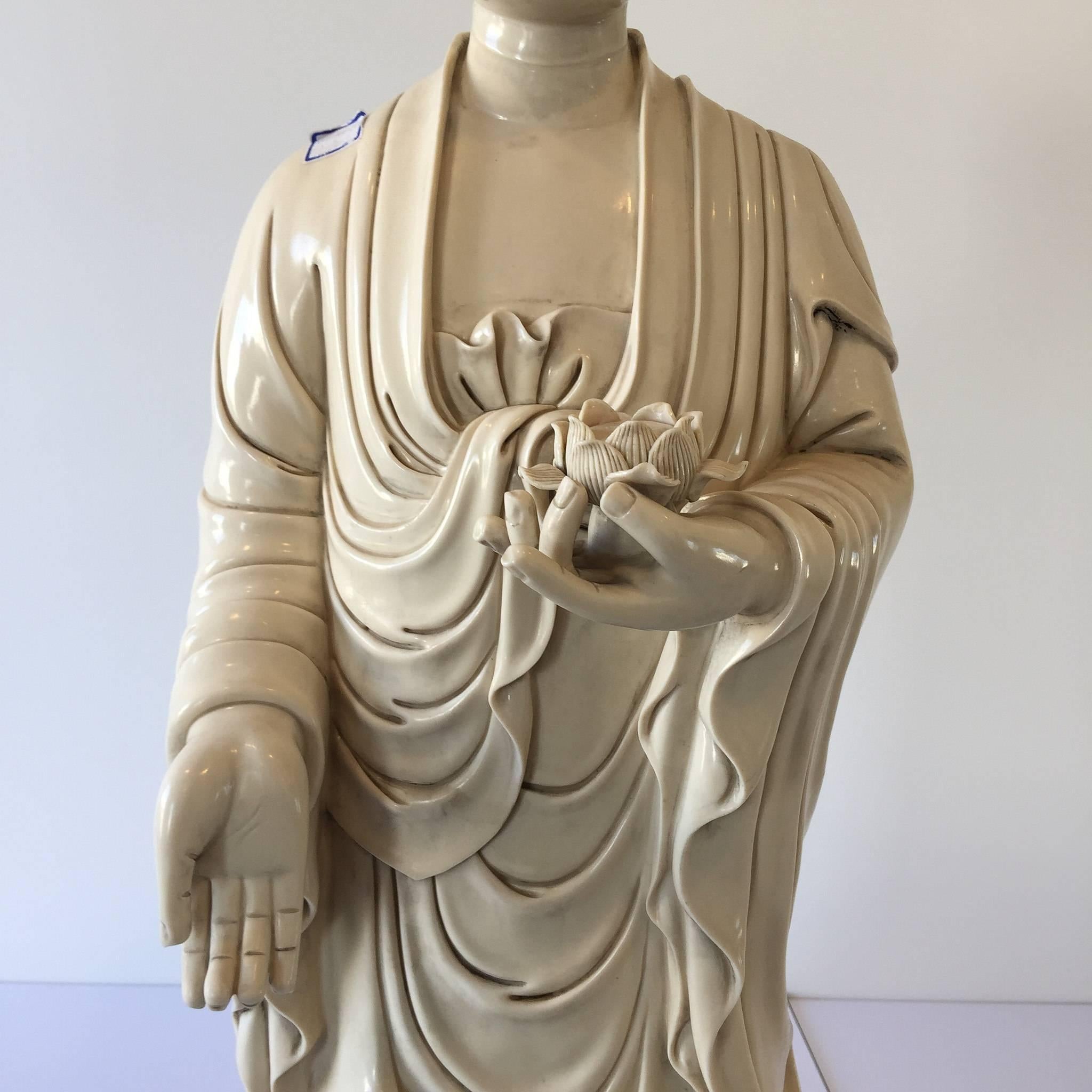 20th Century Blanc de Chine Buddha 1